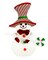 Northlight Snowman with Sequin Lollipop and Striped Hat Christmas Decoration - 15"